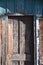 Old wooden door on a vacant house