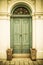 Old wooden door in vintage style