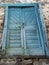 Old Wooden Doors With Faded Blue Paint, Greece