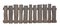 Old wooden fence isolated with clipping path