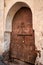 Old wooden forged door in Marrakech, Morocco