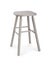 Old wooden grey stool isolated