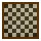 Old wooden grunge chess or draughts board