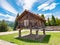 Old wooden Horreo, typical rural construction in Spain.