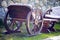 Old Wooden Horse Cart Carriage Wheels