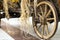 Old Wooden Horse Cart Carriage Wheels