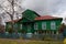 Old wooden house on Krasnaya street in the city of Ryazhsk