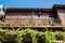 Old wooden house with a lot of green plants located in the city of Sozopol, Bulgaria