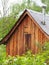 Old wooden house on mountain forest