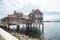 Old wooden house at the oceanfront of San Diego Seaport Village