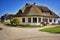 Old wooden houses with reed roofs in Hiddensee