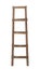 Old wooden ladder isolated.