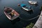 Old Wooden Motorboats On Calm Water In Harbor In Croatia