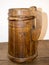 Old wooden mug