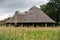 Old wooden open barn in ancient village