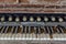 old wooden organ with dirt