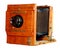 Old wooden photo camera