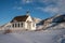 Old wooden pioneer church in the ghost town of Dorothy