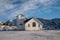 Old wooden pioneer church in the ghost town of Dorothy