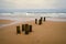 Old Wooden Posts on Cambois Beach