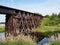 Old Wooden Railway Trestle Bridge