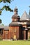 Old wooden Resurection church in Citadel of Baturin Fortress. Chernihiv region