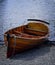 Old Wooden Rowboat on Shore