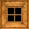 Old wooden rural window frame