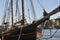 Old Wooden Sailing Vessel Detail,Tonsberg, Norway