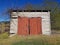 Old wooden shed background