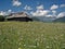 Old wooden sheepfold / cottage / cabin in the mountains