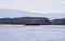 Old wooden ship wrecks on the beach by the sea