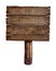 Old wooden sign board or post
