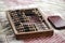 Old wooden Soviet retro abacus