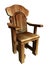 Old wooden stylish chair. 3d Illustration.