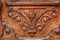 Old wooden texture with pattern. seamless wooden panel door texture with nails