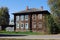 Old wooden two-storeyed inhabited barrack on Sadovaya Street, Pereslavl-Zalessky. Russia