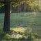 Old wooden vintage garden swing