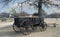 Old Wooden Wagon on Farm in Grapevine, Texas