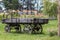 Old wooden wagon for horses or cattle to transport things