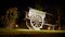 Old wooden wagon in the park - original decoration for landscaping