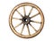 Old wooden wagon wheel