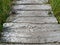 Old wooden walkway in the moor