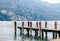 Old wooden wharf on Garda lake