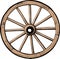 Old wooden wheel