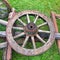 Old wooden wheel