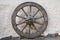 Old wooden wheel - antique horse carriage wheel