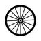 Old wooden wheel icon