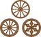 Old wooden wheels