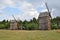 Old wooden windmills in Osiek